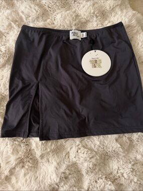 Princess Polly Black Mini Skirt with Left Slit